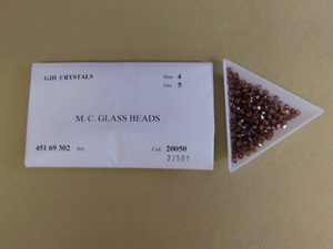 3741△未使用 チェコビーズ M.C.GLASS BEADS パープル系? ブラウン系? SUPERIOR CRYSTAL