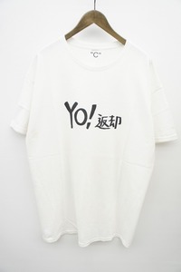 希少 C (加賀美 健 Ken Kagami プライベート ブランド ) YO！返却 半袖 Tシャツ カットソー 白625O