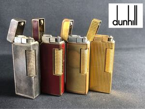 1000円〜■★着火未確認★ガスライター dunhill ダンヒル ストライプ ボルドー ローラー式 喫煙具 まとめ★okoy3306525-無し★r31908