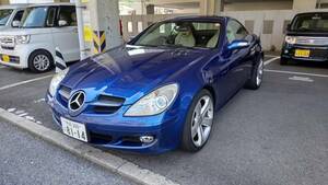 SLK350 車検令和7年12月 走行10.6万キロ ハーマンカードン CDチェンジヤー ETC ナビ 本革シート オープン正常 オイル交換済み 