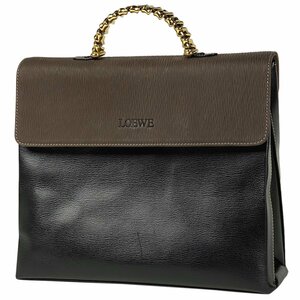 ロエベ LOEWE ベラスケス ハンドバッグ 2WAY ショルダーバッグ ハンドバッグ レザー ブラック ブラウン レディース 【中古】