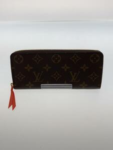 LOUIS VUITTON◆ポルト・フォイユ・クレマンス_モノグラム・キャンバス_BRW_ピモン/PVC/BRW/レディース