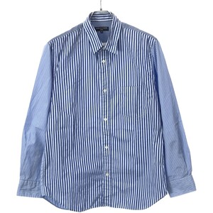 COMME des GARCONS HOMME コムデギャルソンオム 21SS ストライプパターン製品染めシャツ HG-B013 ブルー S ITX9F2U1Y308