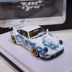 1/64 蛍光塗料　Porsche 911 RWD 精密ミニカー　金メッキ