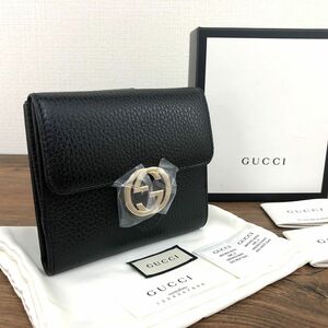 ☆送料無料☆ 未使用品 GUCCI コンパクトウォレット 615525 インターロッキング 箱付き プレゼントにも！ 372