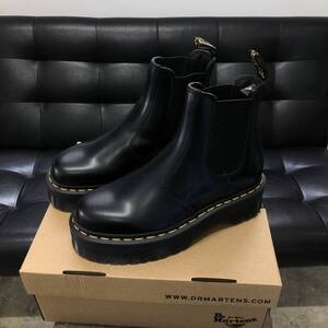 GQ637◇Dr.Martens : 厚底 2976 QUAD サイドゴア チェルシーブーツ◇UK5◇黒 定価￥36300-試着のみ ドクターマーチン