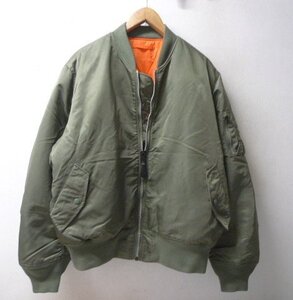 ◆ALPHA INDUSTRIES アルファ定番人気 防寒 XL MIL J 82790J MA-1 フライトジャケット ボンバー ジャケット カーキ サイズXL