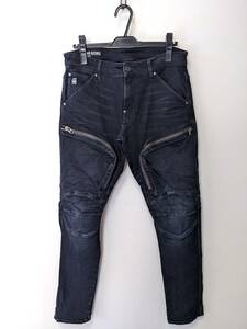 G-STAR RAW AIR DEFENCE ZIP SKINNY JEANS w32 ジースターロウ ジップスキニーデニム 立体裁断 