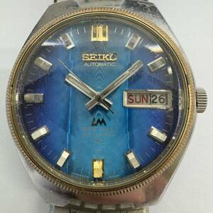 ★1円スタート★SEIKO セイコー LM ロードマチック 23石 デイデイト メンズ 腕時計 5216-7020 自動巻き ジャンク ブルー文字盤 ベルト純正