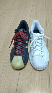 新品未使用 adidas promodel 2g low 28cm 左足→白 右足→黒/金 箱無し