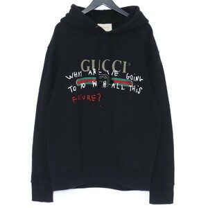 GUCCI ココキャピタンロゴスウェットパーカー Mサイズ ブラック 475374-X3109 グッチ フーディー logo hoodie