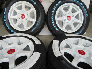 GIBSON CAMYURA 16x6.5 +38 6-139.7 パールホワイト GOODYEAR NASCAR PLUS 215/65R16SET 200系ハイエース レジアスエース カミュラ