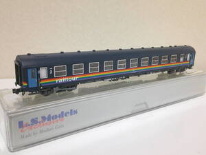 L.S.Models 72022-2 SNCB ベルギー国鉄 I5型 2等団体用簡易寝台車 Railtour ブルー/レインボーストライプ塗装 Ep.4b セット単品