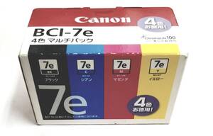 ■即決送料450円期限切れ■Canonキャノン純正BCI-7e 4色マルチパック（BK黒ブラック+C青シアン+M紫マゼンタ+Y黄イエロー）■