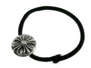 クロムハーツ CHROME HEARTS 【 HAIRBAND CRSSBLL 】 クロス ボール ヘアゴム コンチョ ブレスレット 35522