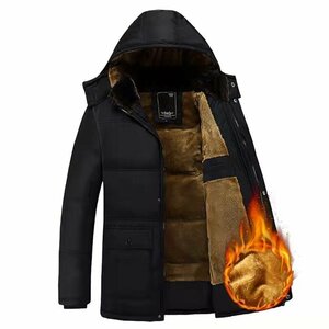 冬服 中綿ジャケット 厚手 メンズ フード付き 裏起毛ジャケット おしゃれ 防風 防寒 暖かい コート 軽量 XL~5XL