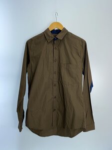 FRANKLEDER◆長袖シャツ/XS/コットン/BRW/無地/3A00214-24