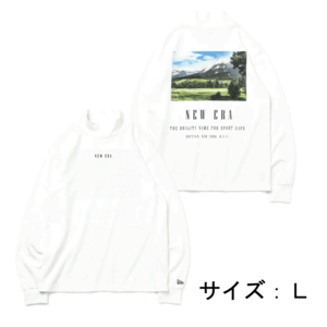 【定価 7,700円】ニューエラ ゴルフ パフォーマンス Tシャツ (13762701 オフホワイト L) Golf Course マウンテン 新品【NEW ERA正規品】