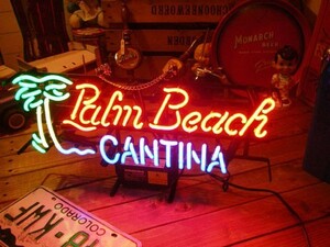 ネオンサイン Palm Beach ネオン管 照明 店舗装飾 インテリア ガレージング アメリカ雑貨 アメリカン雑貨