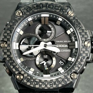 超美品 CASIO G-SHOCK カシオ Gショック G-STEEL Gスチール GST-B100X-1AJF 腕時計 ソーラー アナログ デジタル カレンダー Bluetooth