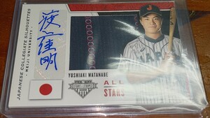 2019 paniniUSA stars&strips #JCS-YW 大学日本代表 渡邊佳明 ジャージ オートグラフカード 5/5