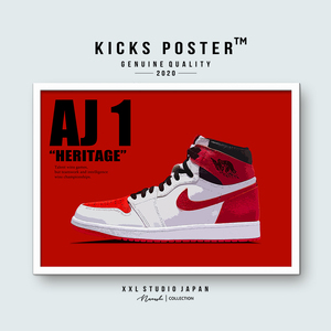 AJ1 エアジョーダン1 ハイ ヘリテージ Heritage キックスポスター 送料無料 AJ1-119