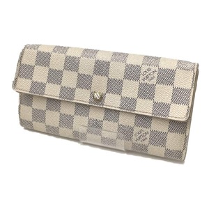 △△ LOUIS VUITTON ルイヴィトン ダミエアズール ポルトフォイユサラ イニシャル有 N61735 傷や汚れあり