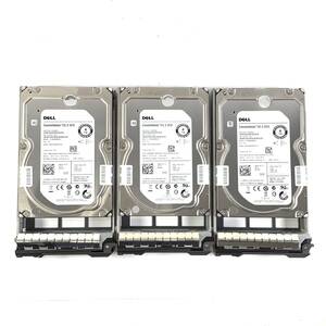 K6120661 DELL 4TB SAS 6Gbps SED 7.2K 3.5インチ HDD 3点【中古動作品】