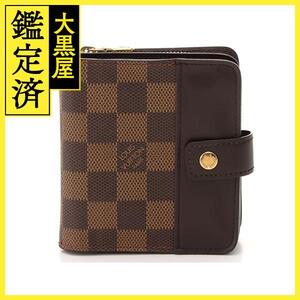 LOUIS VUITTON ルイヴィトン 二つ折り財布 コンパクト・ジップ ダミエ N61668【473】