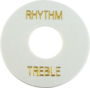 スイッチワッシャー Switchwashers - Rhythm / Treble, Gold Lettering, for Les Paul, White [送料170円から 同梱可]