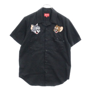 SUPREME シュプリーム 16AW Tom&Jerry S/S Work Shirt トム&ジェリー半袖ワークシャツ ブラック