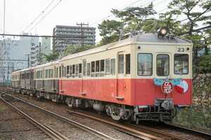 鉄道 デジ 写真 画像 琴電 レトロ電車 23号 500号 さよなら運転 8