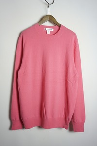 美品23AW COMME des GARCONS SHIRT コムデギャルソンシャツ ハイゲージ ウール クルーネック ニット セーター FL-N008-051 ピンクXS 918O