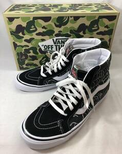 ■ 未使用 BAPE ベイプ X VANS バンズ LINE ABC CAMO SK8-HI スケハイ 迷彩 カモ APE エイプ 28.5cm ●230527