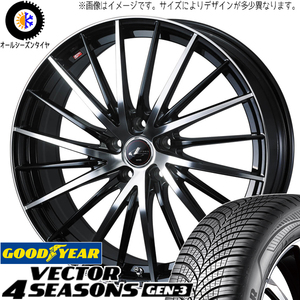 225/55R19 オールシーズンタイヤホイールセット クラウンクロスオーバー etc (GOODYEAR Vector & LEONIS FR 5穴 114.3)