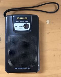 何/AMコンパクトラジオ/aiwa/CR-S3/ブラック/本体のみ/オーディオ機器/コンパクト/動作未確認/何11-8希