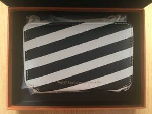 WANT Les Essentiels de la Vie ウォントレス エッセンシャル デ ラ ヴィ CARD HOLDER DIAGONAL STRIPE ストライプ 阪神タイガースカラー