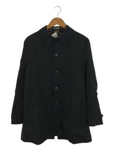 BURBERRY BLACK LABEL◆ステンカラーコート/M/ポリエステル/BLK/無地/BMA17-503-09