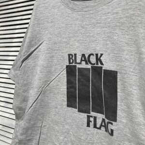 ARKN 1スタ グレー バンド Tシャツ BLACKFLAG ブラックフラッグ ロック ロゴ 90s 00s ビンテージ アメリカ 古着 卸 仕入れ