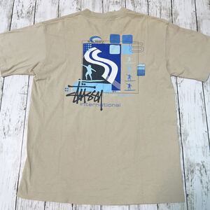 90s USA製 OLD STUSSY ステューシー INTERNATIONAL LIMITED EDITION SURF サーフ ロゴ 両面 プリント ビンテージ 半袖Tシャツ