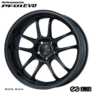 送料無料 エンケイ PerformanceLine PF01 EVO (MBK) 9.5J-18 +0 5H-114.3 (18インチ) 5H114.3 9.5J+0【4本セット 新品】