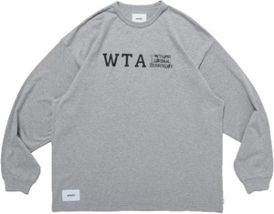 定価以下【グレーM】WTAPS 23ss DESIGN 01/LS/COTTON.COLLEGE ロングスリーブTシャツ WTAPS 24aw