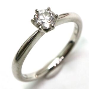 1円〜!!Kuno(ケイウノ)《Pt950 天然ダイヤモンドリング》J 約3.1g 約7号 diamond ring 指輪 EB7/ED E127