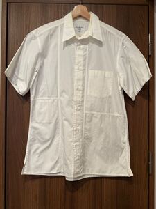 中古☆ヨウジヤマモトプールオム 15ss 半袖シャツ 白 size2☆yohjiyamamotopourhomme