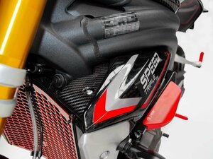 【国内在庫】DUCABIKE DBK ドゥカバイク ドライカーボン ラジエーターカバー 艶あり TRIUMPH SPEED TRIPLE 1200 RS / RR スピードトリプル