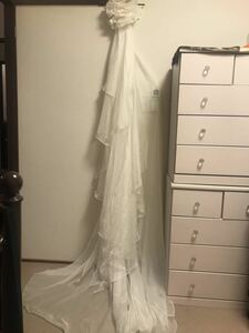 ウェディング ドレス ブライダル トレーン のみ 白 ホワイト 230cm 長いドレス 結婚式 前撮り ウェディングドレス