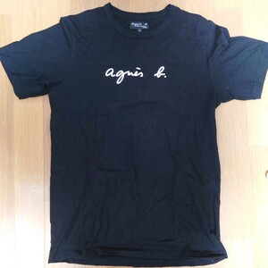 agnes b homme ロゴ 半袖Tシャツ（ブラック） サイズ1 アニエスベーオム