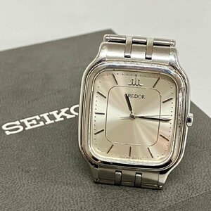 ※※稼働品 SEIKO セイコー 腕時計 CREDOR クレドール クォーツ メンズ 紳士 9581-5020 文字盤シルバー ステンレス製 スクエア型※※