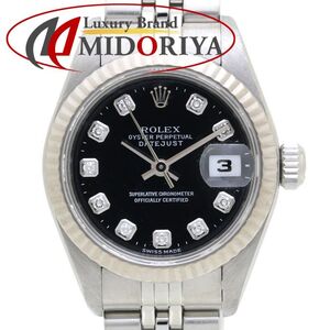 ROLEX ロレックス デイトジャスト 10Pダイヤモンド 69174G【オーバーホール済/磨き済】K18WGxSS レディース /39752【中古】【腕時計】