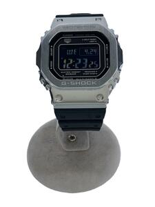 CASIO◆ソーラー腕時計・G-SHOCK/デジタル/SLV/BLK